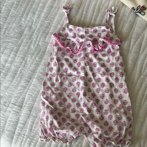 Pink Floral Baby Romper